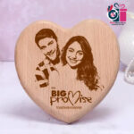 Engrved Wood Heart Shape -1