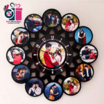 Personalized Wooden Clock_with 13 Photos